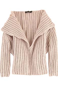 Cropped asymmetrical sweater