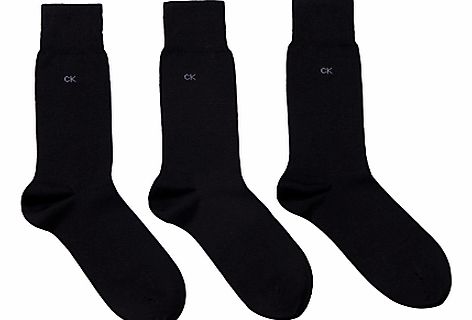 Calvin Klein Fine Cotton Socks, Pack of 3, One