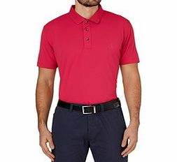Hot pink logo polo shirt