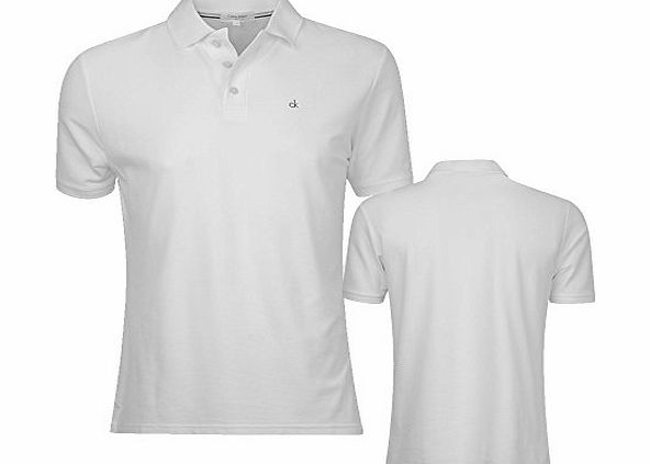Calvin Klein Golf Mens Manhattan Polo Shirts - White, Medium