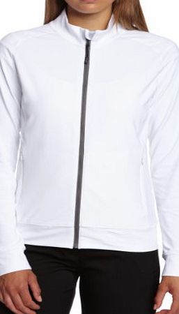 Calvin Klein Golf Womens Knit Collar Sleeve Polo Shirts - White/Black, X-Small