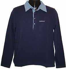 Calvin Klein Jeans - Long-sleeve Polo-shirt With Contrast Collar And Plackett