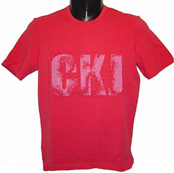 Calvin Klein Jeans - Short-sleeve Lycra and#39;Double Whiteand39; Crew-neck T-shirt