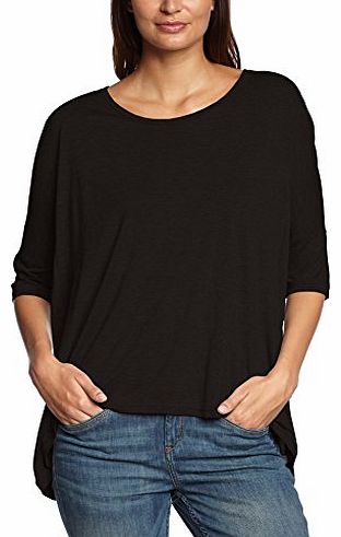 Calvin Klein Jeans Womens Crew Neck 3/4 sleeve T-Shirt - Black - Schwarz (METEORITE-PT 965) - 8
