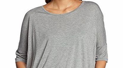 Calvin Klein Jeans Womens Crew Neck 3/4 sleeve T-Shirt - Grey - Grau (LIGHT GREY HEATHER 073) - 10