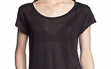 Calvin Klein Jeans Womens Crew Neck Short Sleeve T-Shirt - Black - Schwarz (METEORITE-PT 965) - 10