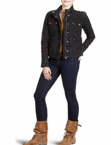 Calvin Klein Jeans Womens Mao Long - regular Jacket - Black - Schwarz (999) - 10 (Brand size: S)
