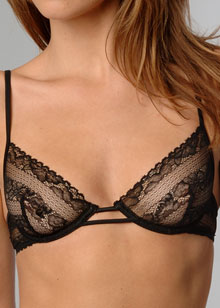 Lace and Satin underwired bra