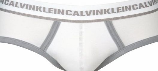 Calvin Klein Logo Edge Brief (Small (28, White)