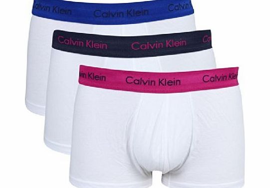 Calvin Klein Mens 3 Pack of Tipped Waistband Boxer Shorts White XL