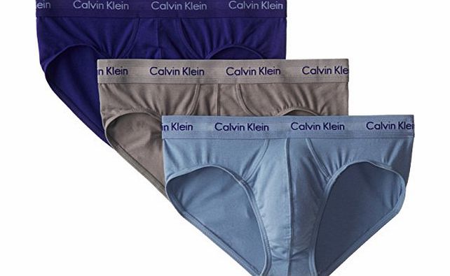Calvin Klein Mens Classic Fit Cotton Stretch Boxer Briefs 3-Pack, Blues, X-Large