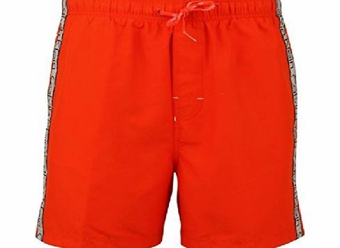 Calvin Klein Mens Taped Swim Shorts Orange S