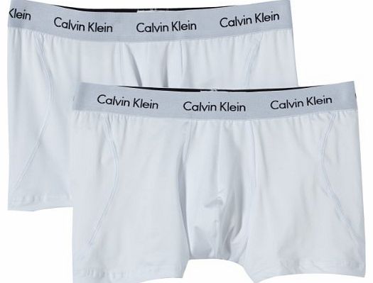Calvin Klein Microfiber Stretch, 2 Pack Trunks (XLarge, White)