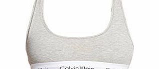Calvin Klein Modern Cotton Logo Bralette in Grey (Small)