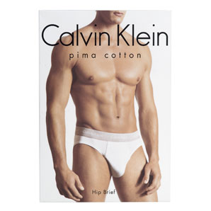 Calvin Klein Pima Briefs, White, Small