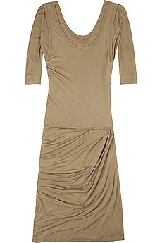Calvin Klein Pollyanna layered silk draped jersey dress