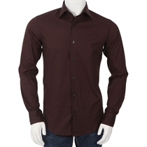 calvin klein Poplin Stretch Shirt Dark Brown