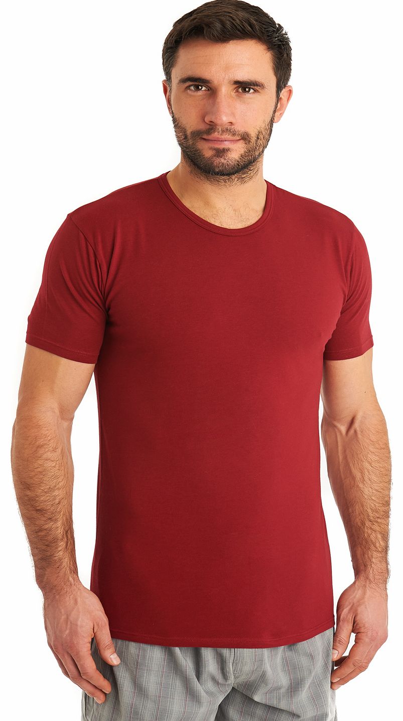 Calvin Klein Red Crew Neck Cotton T-Shirt