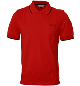 Calvin Klein Red Pique Polo Shirt
