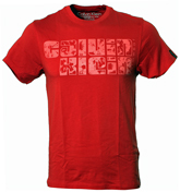 Calvin Klein Red T-Shirt with Light Red Printed