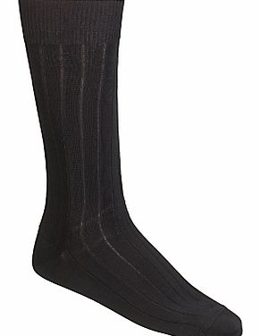 Calvin Klein Rib Socks, Pack of 3, One Size, Black