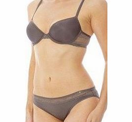 T-Shirt Bra amp; Bikini Brief Set F3366 French Roast (UK 36A EU 80A - L Bikini Brief)