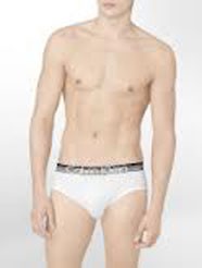 Calvin Klein Underwear Calvin Klein Gunmetal Cotton Hip Brief White