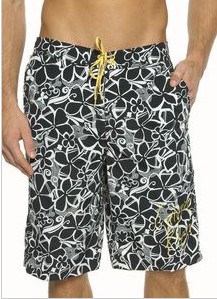 Calvin Klein Hibiscus Print Long Surf Shorts