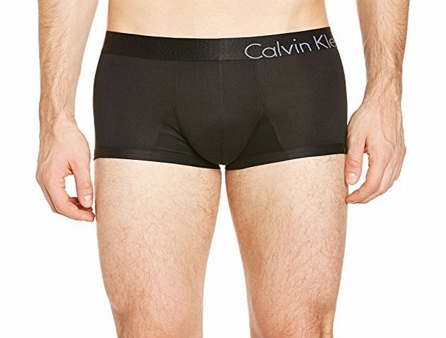 Calvin Klein Underwear Mens CK Bold Micro Plain Boxer Shorts, Black (Black), Medium