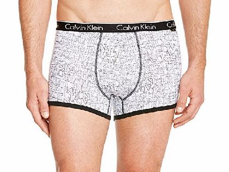 Underwear Mens CK ONE COTTON Plain Boxer Shorts, Grey (All Logo), X-Large