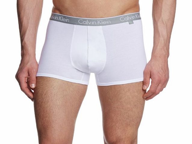 Calvin Klein Underwear Mens CK ONE COTTON Plain Boxer Shorts, White (100 ), Large