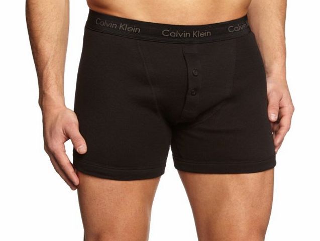 Underwear Mens HIGH FASHION Plain Boxer Shorts, Black, Large