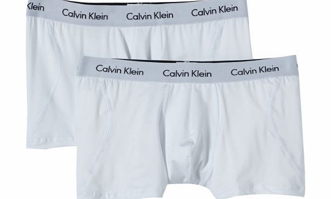 Underwear Mens Microfiber Stretch Plain Boxer Shorts, White, Small