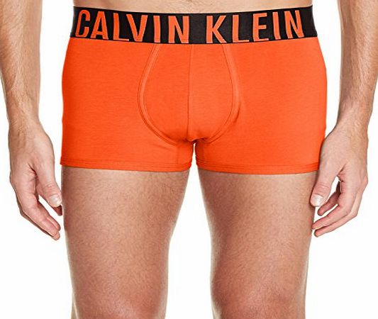 Calvin Klein underwear Mens POWER COTTON - TRUNK Plain Boxer Shorts, Orange (Nara Orange No2), Small (Manufacturer size: Small)