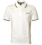Calvin Klein White Pique Polo Shirt