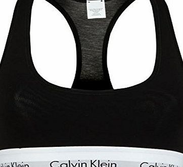 Calvin Klein Womens Bralette Racer Back Style Unlined Stretchy Fit Underwear Black M
