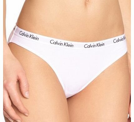 Calvin Klein Womens Carousel Brief in Black & White (Medium, White)