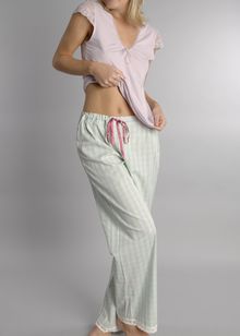 Wovens pant with lace trim