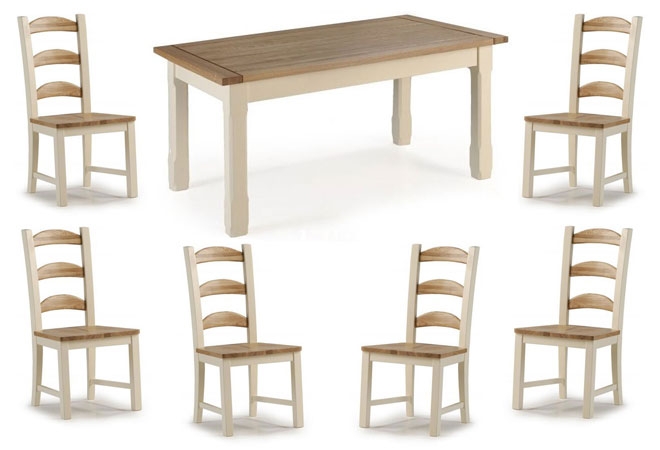 Cambridge Painted Pine and Ash Dining Table and