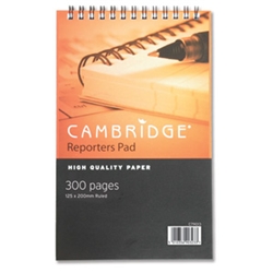 Cambridge Spiral Notebook Head Bound Ruled 150