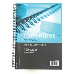 Cambridge Spiral Notebook Side Bound Ruled With