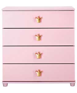 cameo 4 Drawer Chest - Pink