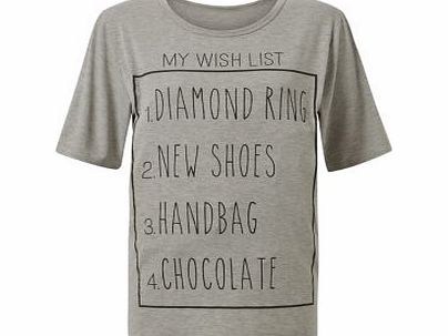 Cameo Rose Grey Wish List T-Shirt 3375335