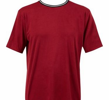 Red Ribbed Neck T-Shirt 3250967