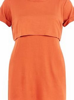 Cameo Rose Rust Layered T-Shirt Dress 3477459