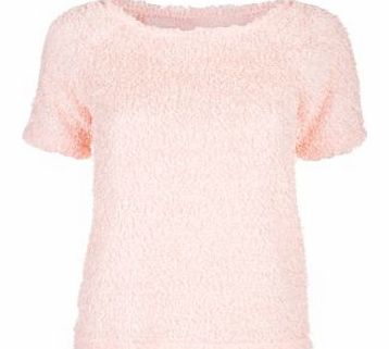 Cameo Rose Shell Pink Fluffy Boxy T-Shirt 3277092