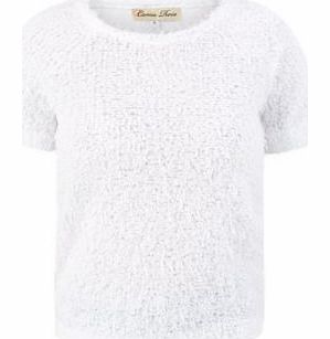 Cameo Rose White Fluffy Boxy T-Shirt 3264253