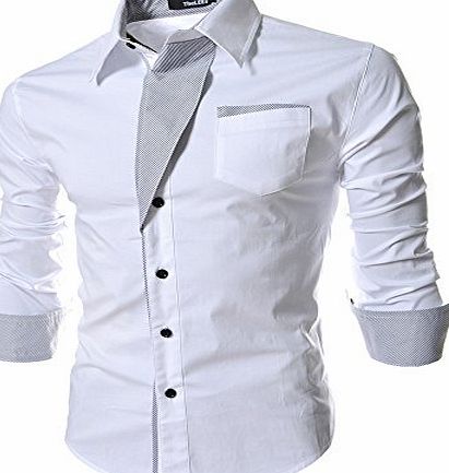 Cami-sunny Men Shirt Button Up Shirts for Men White 3XL Long Sleeve Big and Tall Fashion Designer Stylish Wrinkle Free Comfortable Size XXXL