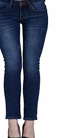 Camii Mia Womens Winter Slim Fit Fleece Jeans (W34, Blue 3)