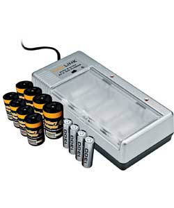camlink Universal Charger with 4 AA Batteries